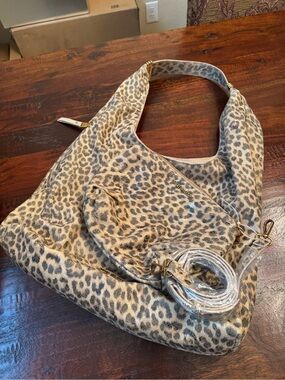 Viral Steve Madden Leopard Print Hobo Bag - metallic hobo